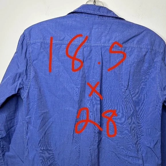 Talula Oxford Boyfriend Fit Button-Up Shirt – Blue XXS - Picture 6 of 8